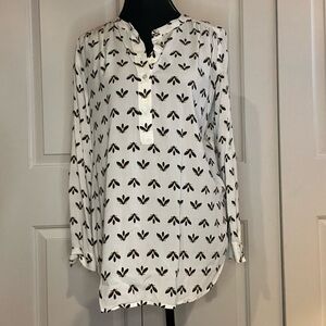 LOFT Cute Dragonfly Patterned Blouse